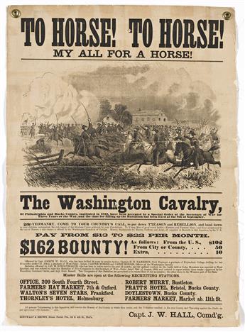 (CIVIL WAR--PENNSYLVANIA.) To Horse, To Horse! My All For a Horse! The Washington Cavalry.                                                       